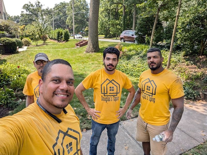 Douglas Taping crew on a residential job site