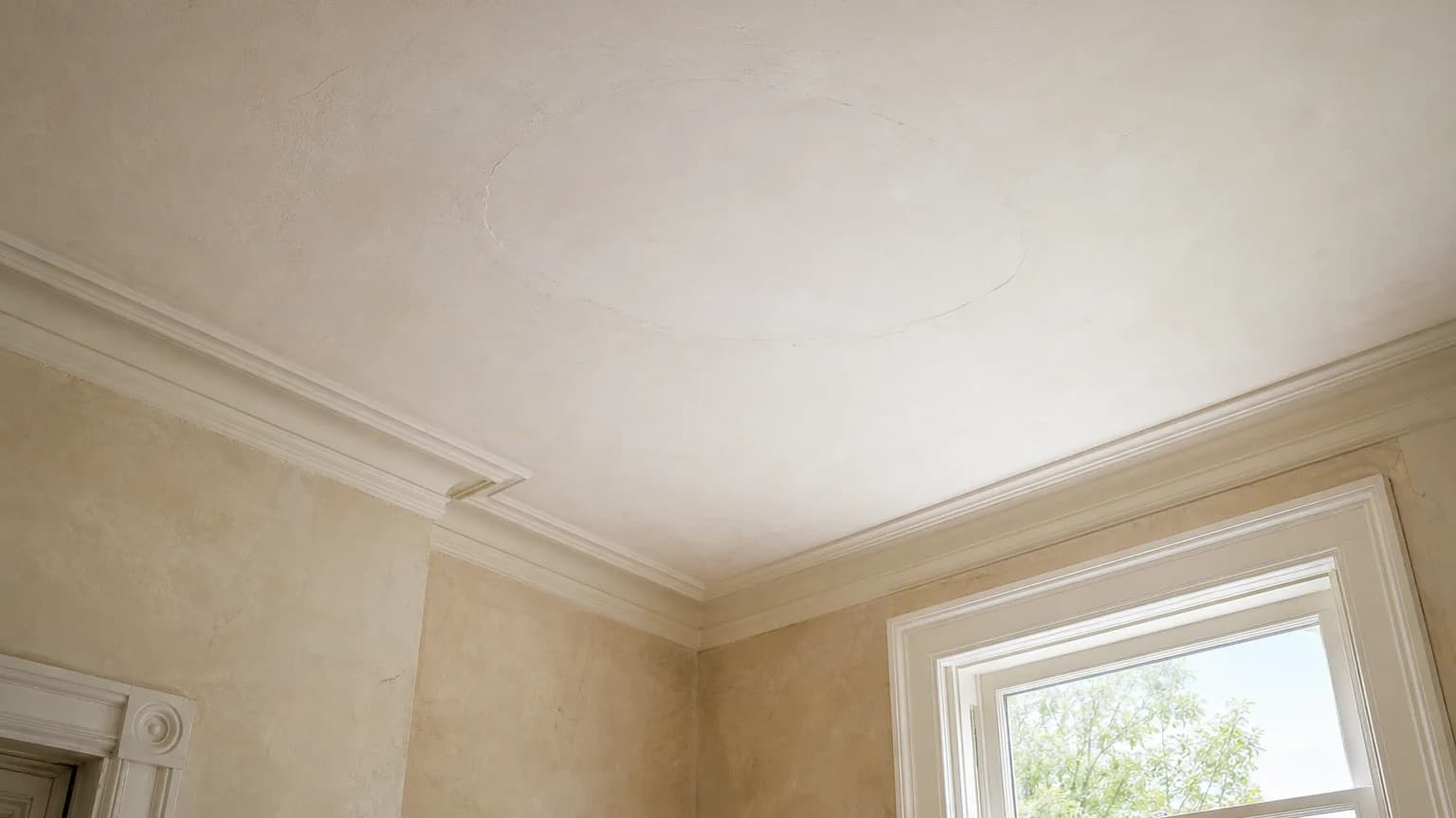 Illustration: Repair work on an older plaster ceiling