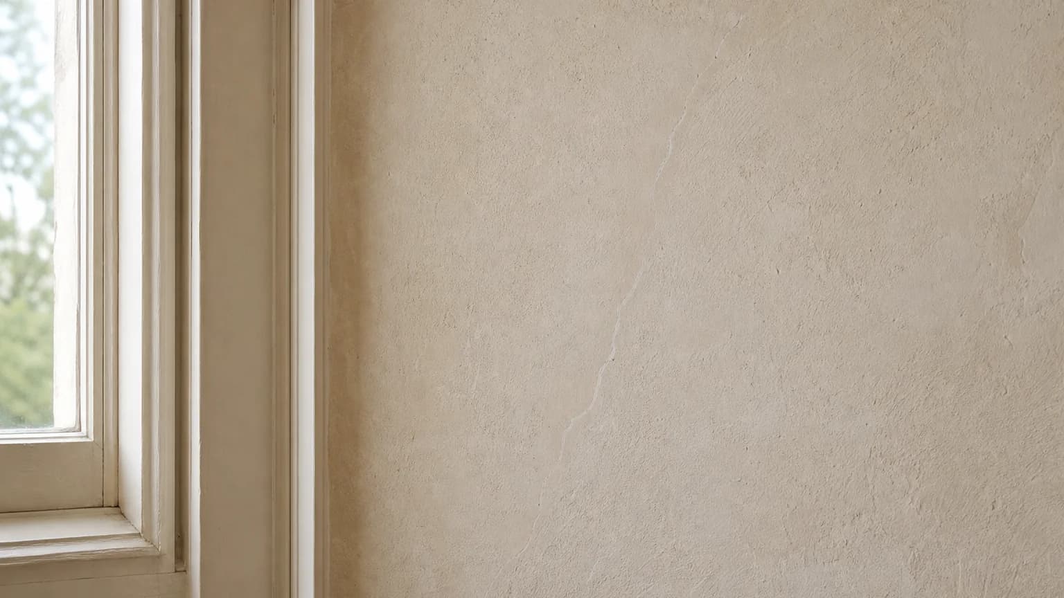 Illustration: A fine plaster crack filled on an interior wall