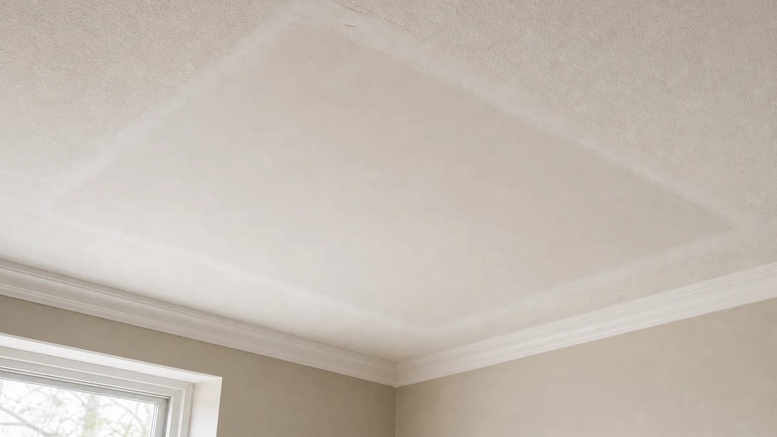 Illustration: A ceiling rebuilt after a resolved water leak
